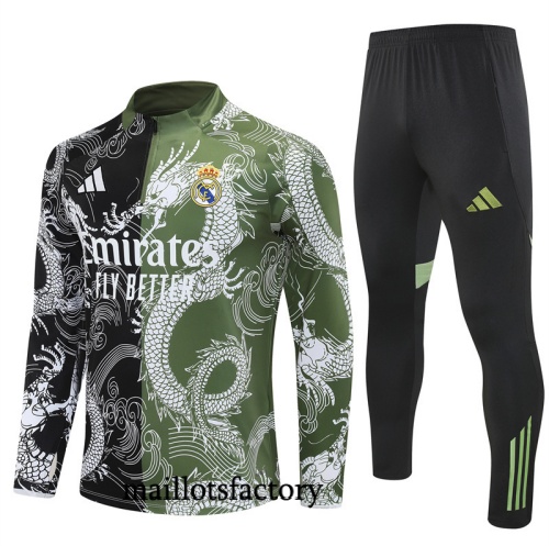 Achat Survetement Enfant Real Madrid 2025/26 Noir/Vert