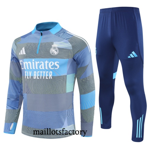 Achetez Survetement Enfant Real Madrid 2025/26 Bleu Clair/Blanc