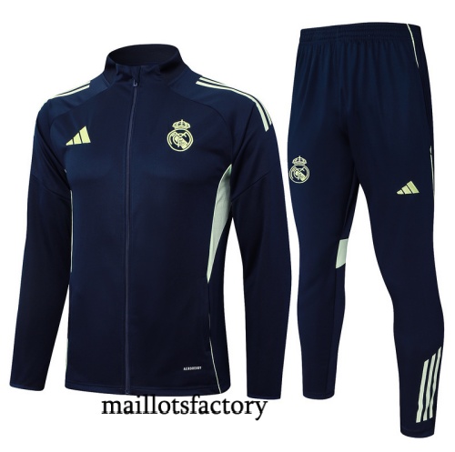 Grossiste Veste Survetement Enfant Real Madrid 2025/26 Vert/Vert