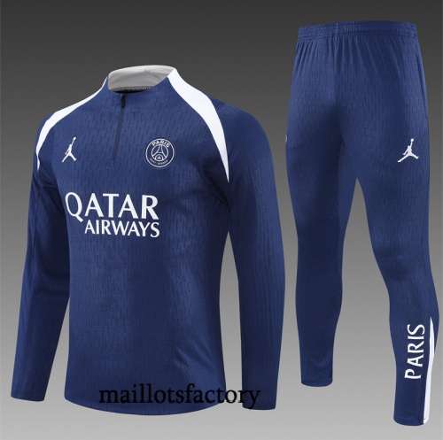 Grossiste Survetement Enfant PSG 2025/26 Bleu Marine/Blanc