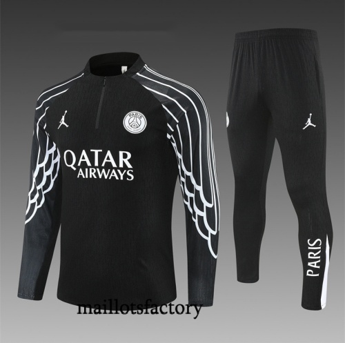 Site Survetement Enfant PSG 2025/26 Noir/Blanc/欧冠版