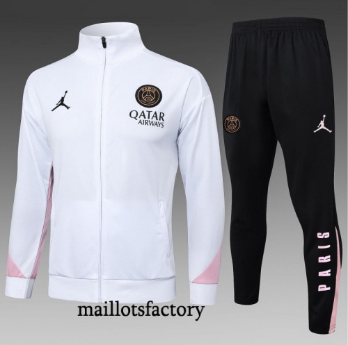 Soldes Veste Survetement Enfant PSG 2025/26 Noir/Rose/Blanc