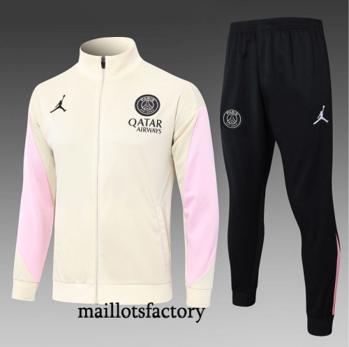 Soldes Veste Survetement Enfant PSG 2025/26 abricot/Rose/Noir