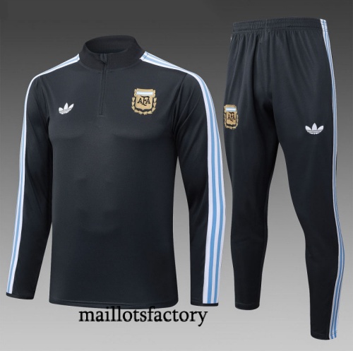Achat Survetement Enfant Argentine 2025/26 Gris foncé/Bleu/Blanc