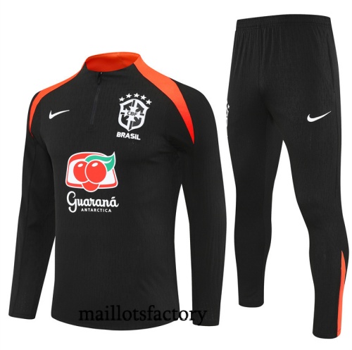 Achetez Survetement Enfant Brésil 2025/26 Noir/Orange