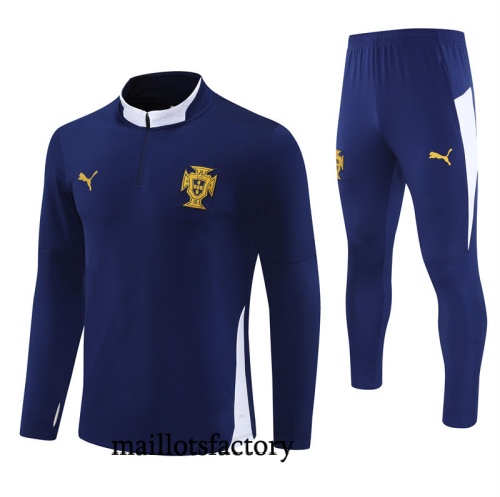 Grossiste Survetement Enfant Portugal 2025/26 Bleu Marine/Blanc