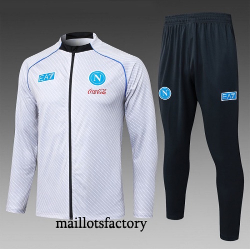 Achetez Veste Survetement Enfant Naples 2025/26 Blanc