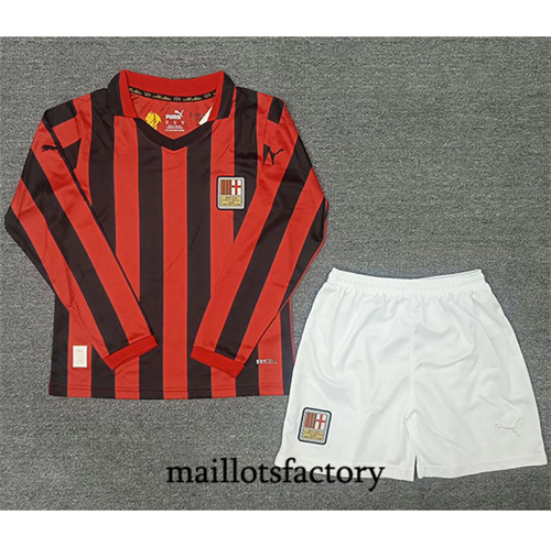 Soldes Maillot du AC Milan Enfant 2024/25 commemorative Manche Longue Rouge