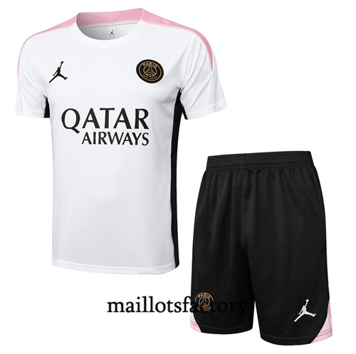 Soldes Maillot du Paris Saint Germain + Shorts 2024/25 Blanc