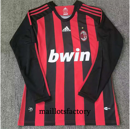 Grossiste Maillot du Retro AC Milan 2008 Domicile Manche Longue