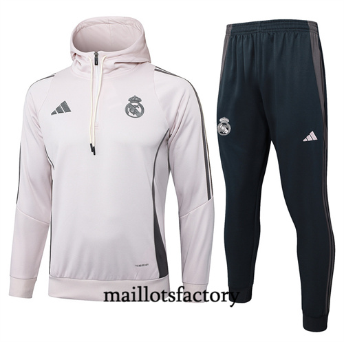 Achat Survetement Sweatshirt Real Madrid à capuche 2024/25 rose clair