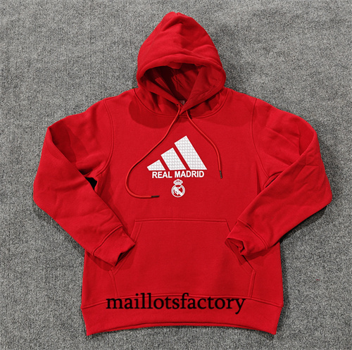 Soldes Veste Sweat A Capuche Real Madrid 2024/25 rouge