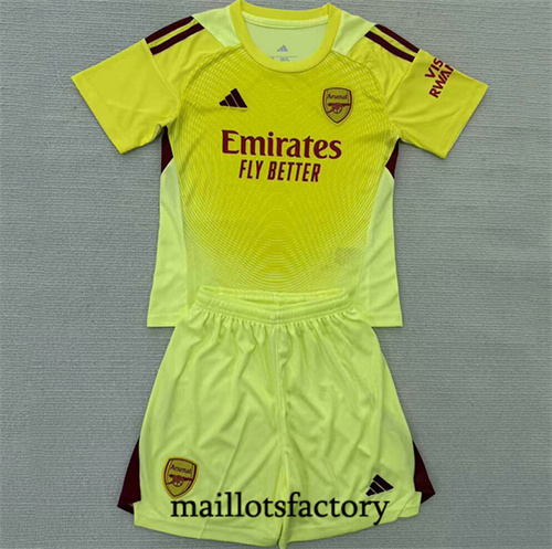 Maillot du Arsenal Enfant 2025/26 Gardien De But Jaune