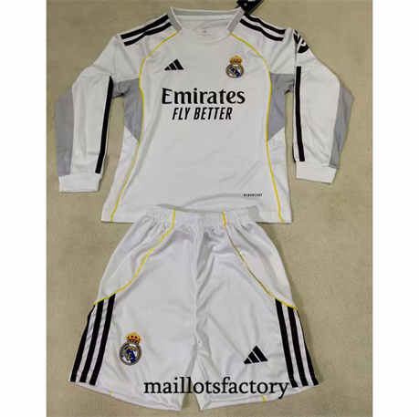 Maillot du Real Madrid Enfant 2025/26 2025/26 Domicile Manche Longue