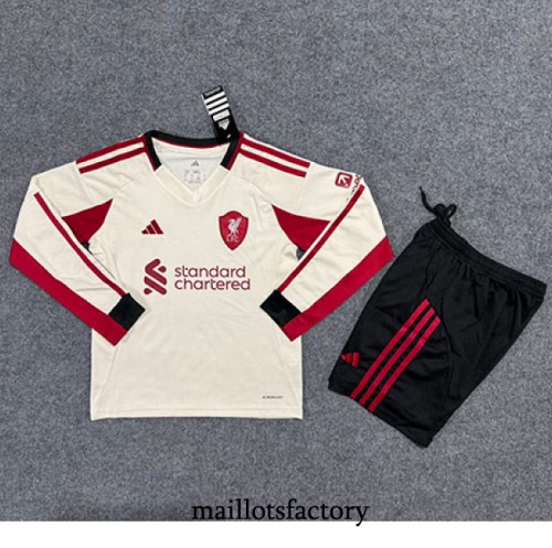 Maillot du Liverpool Enfant 2025/26 Exterieur Manche Longue