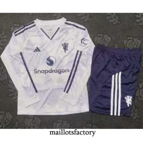 Maillot du Manchester United Enfant 2025/26 Exterieur Manche Longue