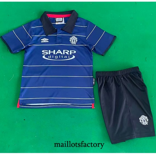 Maillot du Retro Manchester United Enfant 1999-00 Exterieur