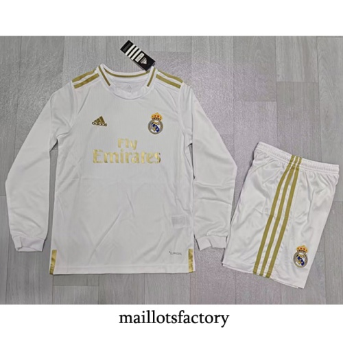 Maillot du Retro Real Madrid Enfant 2019-20 Domicile Manche Longue