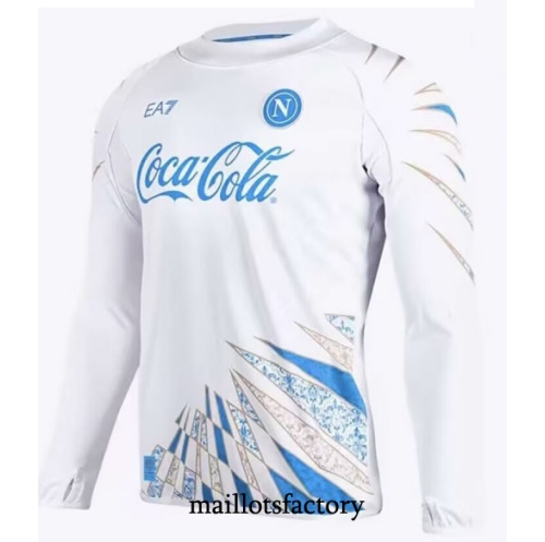 Maillot du Naples 2025/26 Pre-Match Manche Longue Blanc