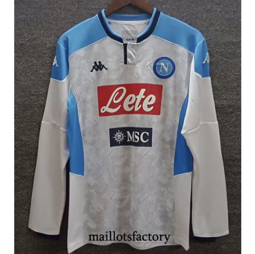 Maillot du Retro Naples 2019 Blanc Manche Longue