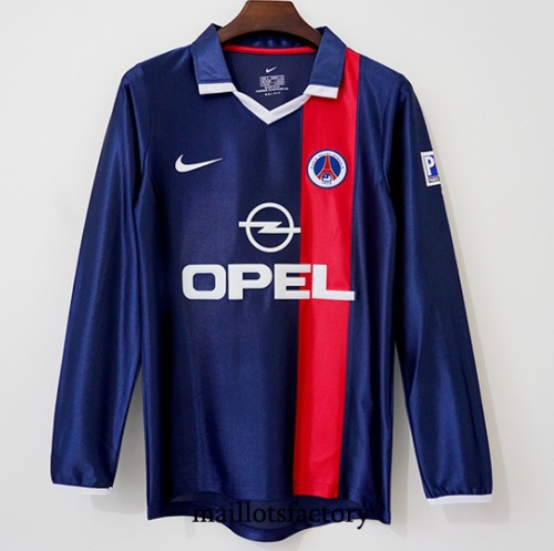 Maillot du Retro PSG 2001-02 Domicile Manche Longue