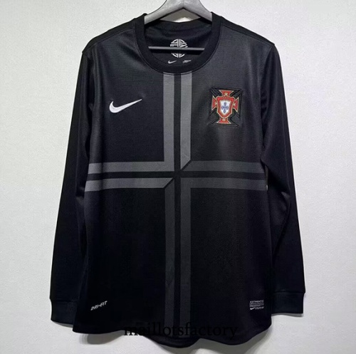 Maillot du Retro Portugal 2012-13 Manche Longue Noir