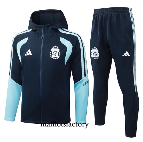 Maillotsfactory Nouveau Veste Survetement Argentine à capuche 2026/27 Bleu Marine