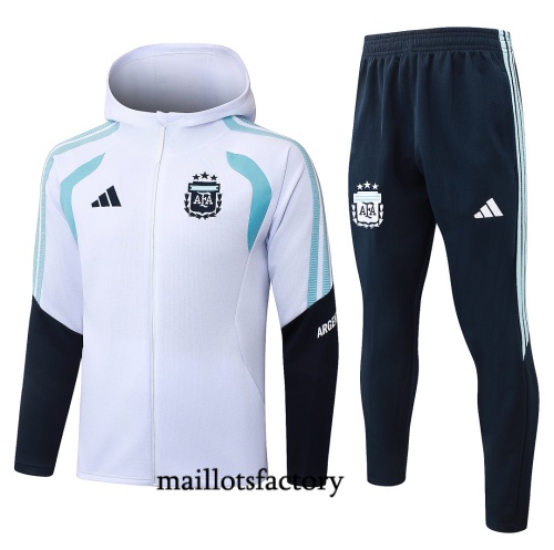 Maillotsfactory Achetez Veste Survetement Argentine à capuche 2026/27 Blanc