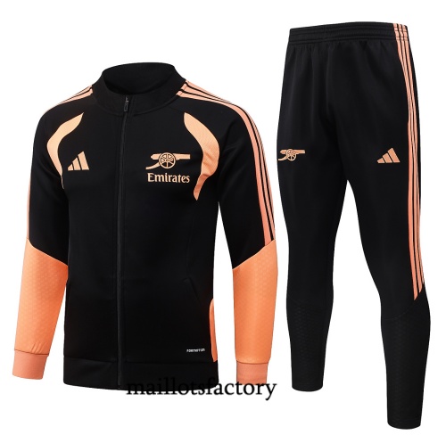Maillotsfactory Site Veste Survetement Enfant Arsenal 2026/27 Noir/Orange