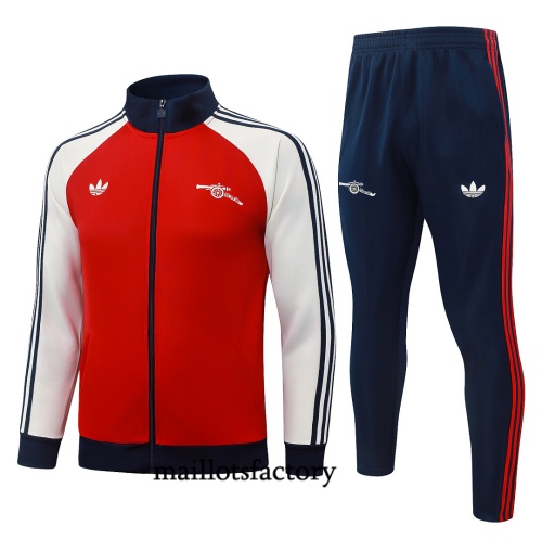 Maillotsfactory Achetez Veste Survetement Enfant Arsenal 2026/27 Rouge/Blanc