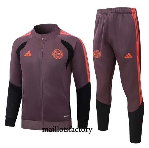Maillotsfactory Nouveau Veste Survetement Enfant Bayern Munich 2026/27 Gris/Violet