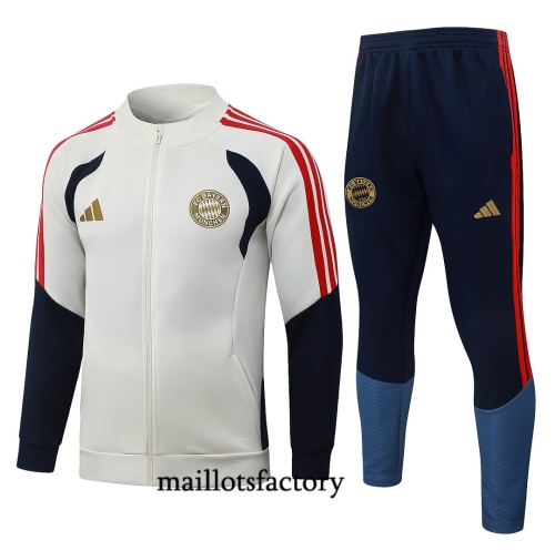 Maillotsfactory Achat Veste Survetement Enfant Bayern Munich 2026/27 blanc cassé