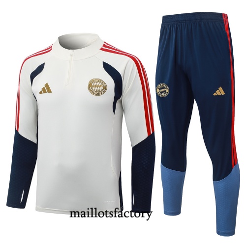 Maillotsfactory Soldes Survetement Enfant Bayern Munich 2026/27 blanc cassé