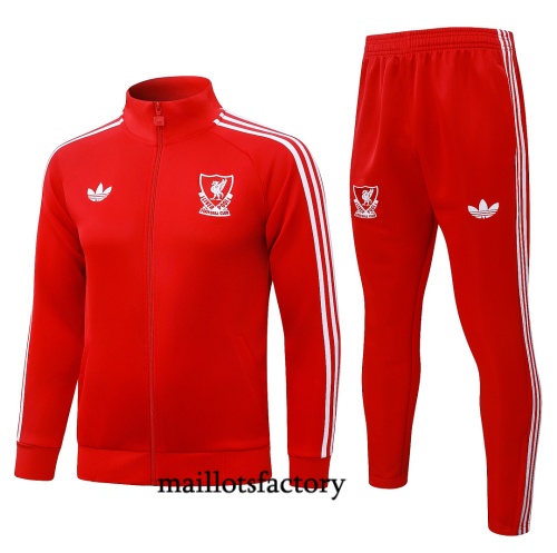Maillotsfactory Grossiste Veste Survetement Enfant Liverpool 2026/27 Rouge
