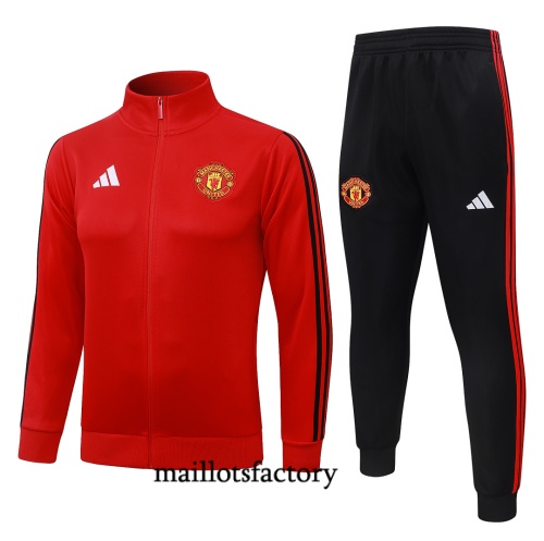 Maillotsfactory Site Veste Survetement Enfant Manchester United 2026/27 Rouge