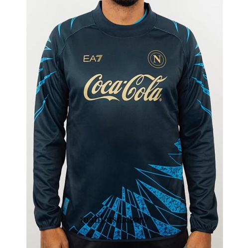 Maillot du Naples 2025/26 pre-match Manche Longue Bleu marine