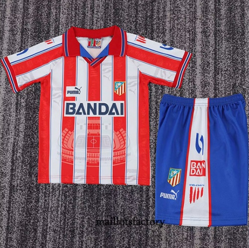 Maillotsfactory Soldes Maillot du Retro Atletico Madrid Enfant 1996-97 Domicile
