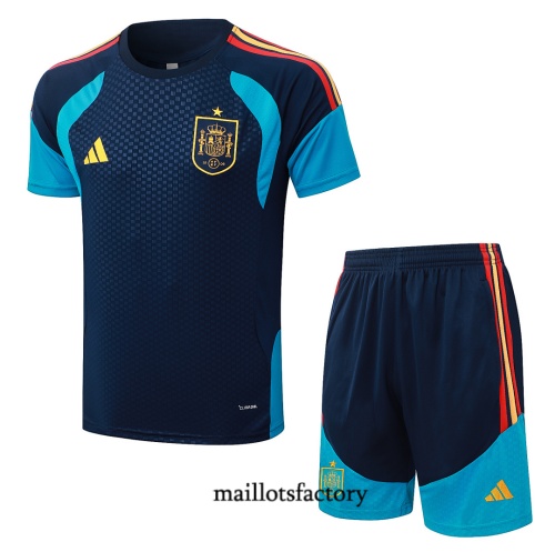 Maillotsfactory Soldes Maillot d'entrainement Espagne + Shorts 2026/27 Bleu Marine
