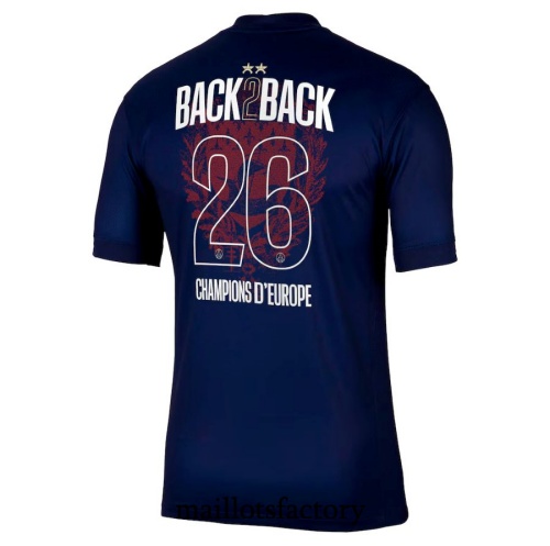 Maillotsfactory Nouveau Maillot du PSG 2025 Domicile 2 étoiles Champions D’Europe