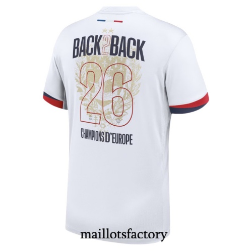 Maillotsfactory Achetez Maillot du PSG 2025 Extérieur 2 étoiles Champions D’Europe