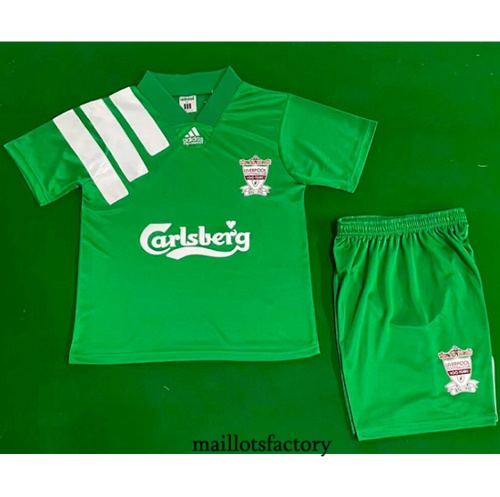 Maillotsfactory Soldes Maillot du Retro Liverpool Enfant 1992-93 Vert