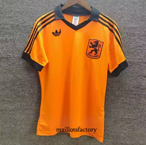 Maillotsfactory Soldes Maillot du Retro Pays-Bas 1980 orange