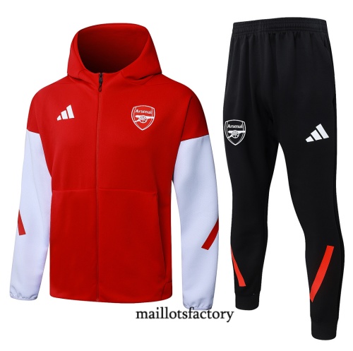 Maillotsfactory Nouveau Veste Survetement Arsenal à capuche 2026/27 Rouge