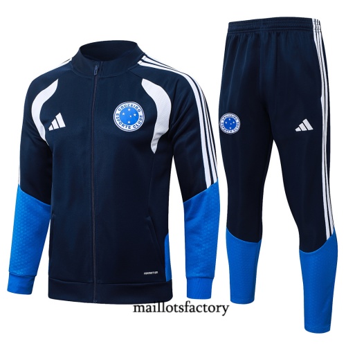 Maillotsfactory Soldes Veste Survetement Cruzeiro 2026/27 Bleu Marine