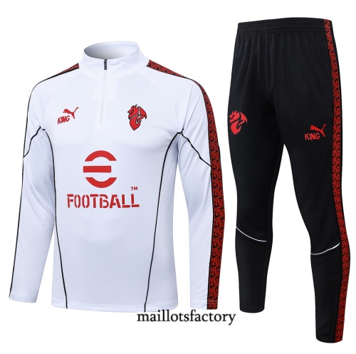 Maillotsfactory Soldes Survetement Enfant AC Milan 2026/27 Blanc