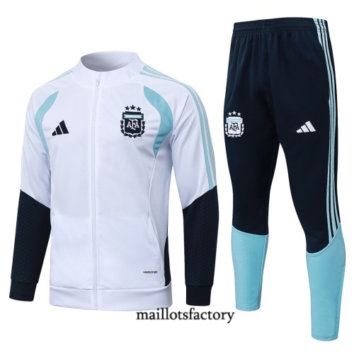 Maillotsfactory Nouveau Veste Survetement Enfant Argentine 2026/27 Blanc