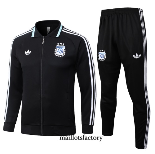 Maillotsfactory Soldes Veste Survetement Enfant Argentine 2026/27 Noir