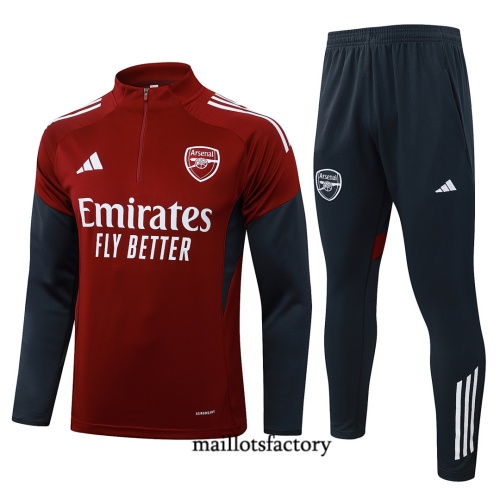 Maillotsfactory Soldes Survetement Enfant Arsenal 2026/27 Rouge/Blanc