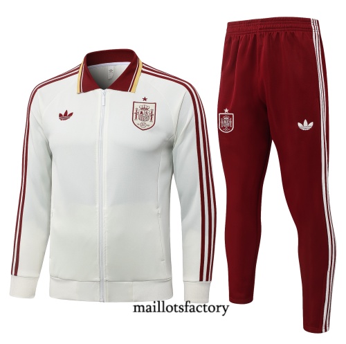 Maillotsfactory Achetez Veste Survetement Enfant Espagne 2026/27 blanc cassé