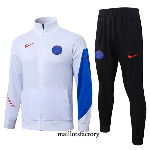 Maillotsfactory Soldes Veste Survetement Enfant PSG 2026/27 Blanc